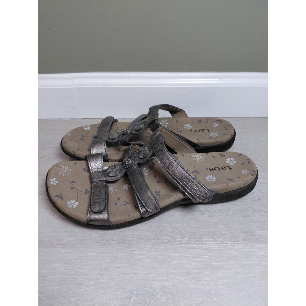 Taos Prize 4 Triple Strap Slide Bronze Pewter Adjustable Strap Women Sz 11
